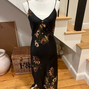 All Saints Melody Avifauna Dress In Black UK Size 8